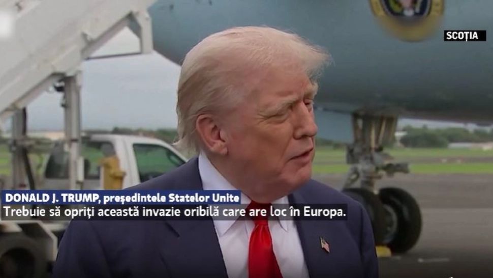 Trump, întâmpinat cu urale și proteste la sosirea în Scoția