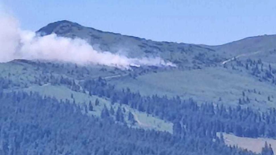 Incendiu MASIV de vegetație în județul Vâlcea: intervenție dificilă în teren inaccesibil