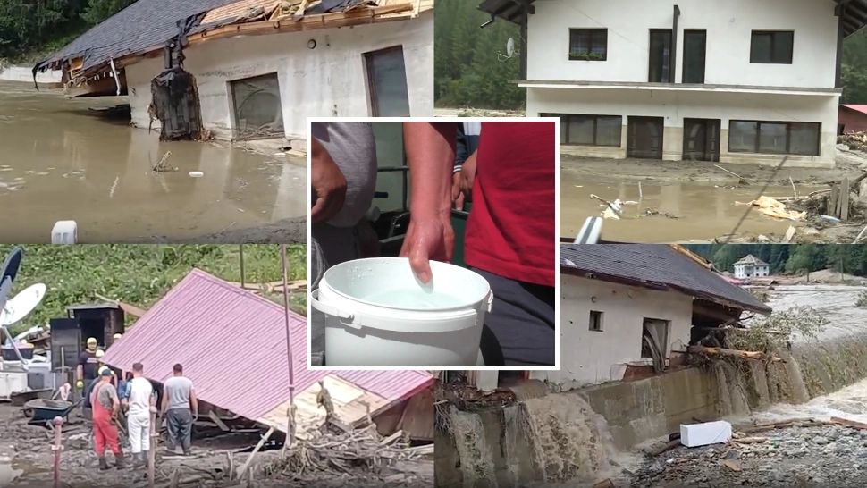 Disperare în satul măturat de viitură! Mii de familii din Broșteni au rămas fără apă potabilă 