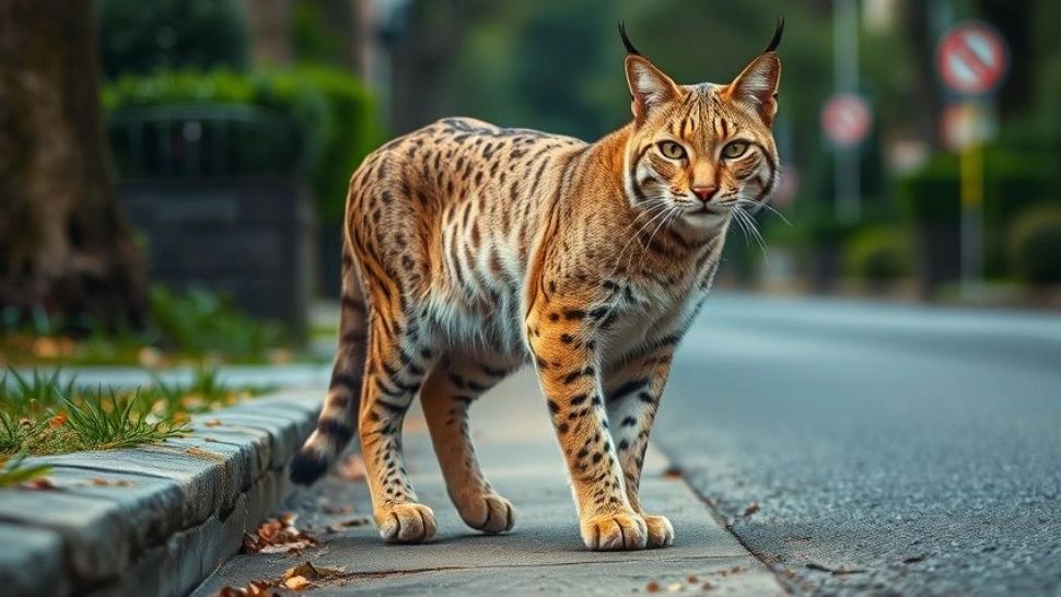 Panică la Fălticeni: un râs se plimbă nestingherit pe străzi. Jandarmeria a pornit în căutarea animalului