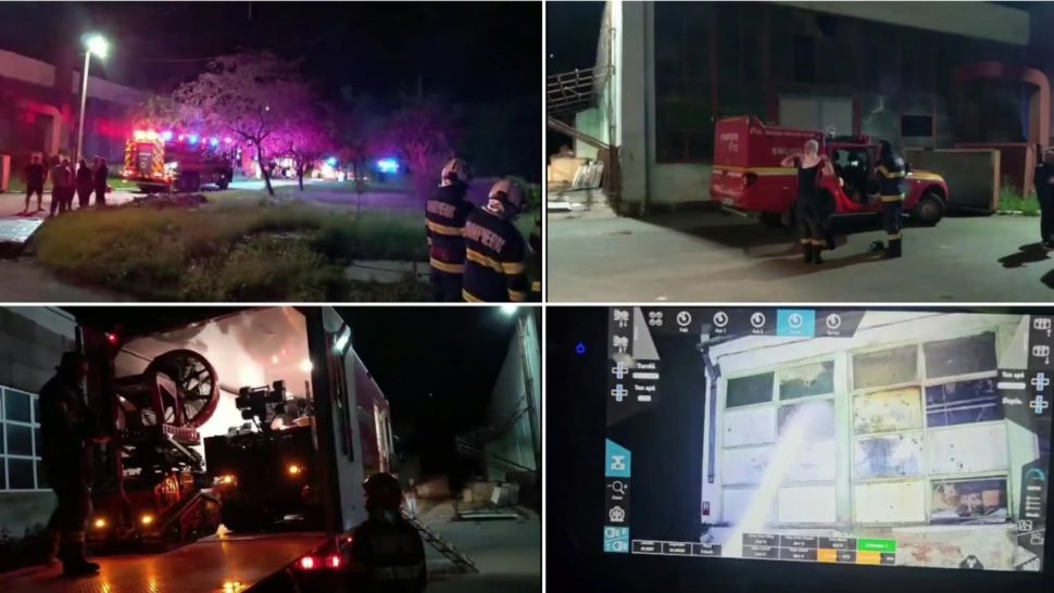 Incendiu în hala cu muniție a Uzinei de arme Cugir. S-a emis mesaj RO-ALERT, după ce din incintă s-au auzit explozii - VIDEO