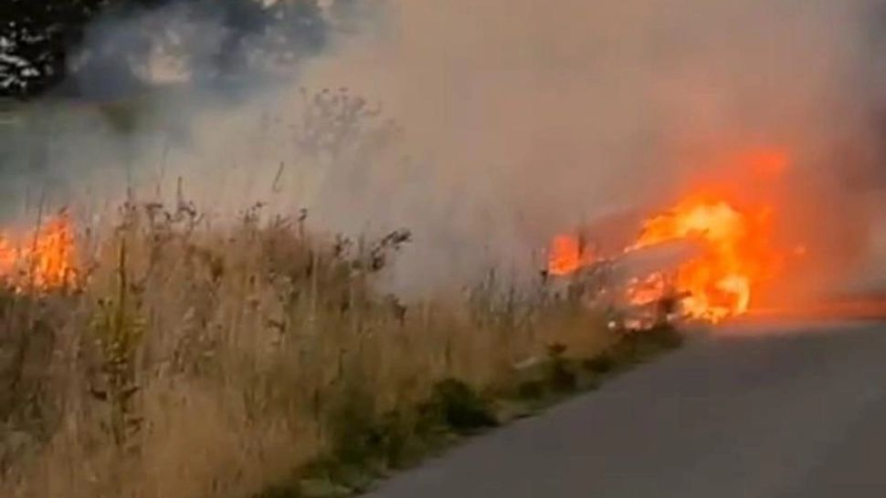 Incendiu de proporți în Dâmbovița. Peste 13 hectare de vegetație uscată, mistuite de flăcări