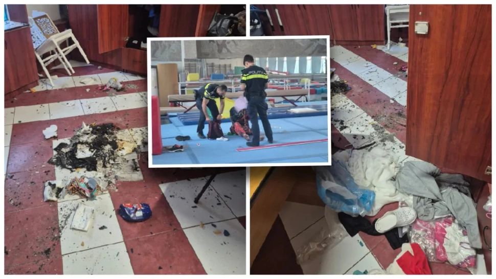 Sala de gimnastică „Nadia Comăneci” din Onești, vandalizată și incendiată. Făptașul și-a pus o medalie la gât