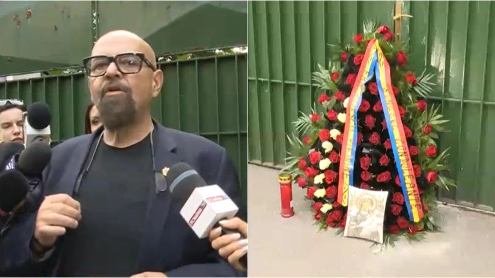 Cristian Popescu Piedone, coroană de flori depusă acasă la Iliescu: ”Un moment care îți aduce aminte de trecut”