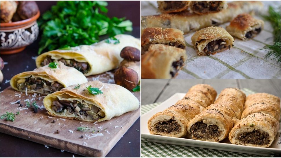 Ștrudel cu ciuperci. O rețetă simplă și delicioasă de post pe care trebuie să o încerci 
