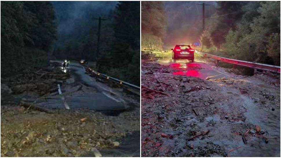 Mare atenție, șoferi! Traficul pe Transfăgărăşan este blocat din cauza aluviunilor aduse de pe versanţi pe şosea