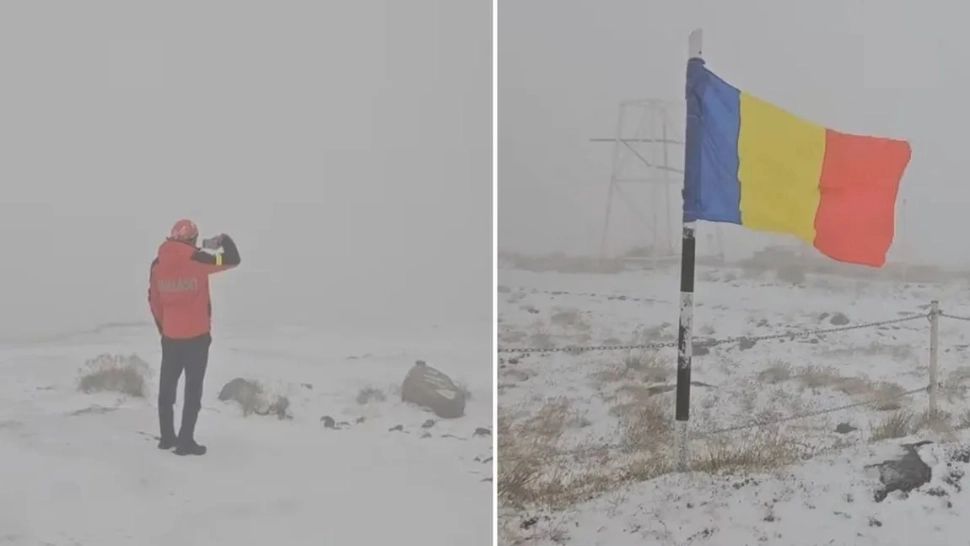 Ninsoare de august în Bucegi: peisaj de iarnă la mijlocul verii. Ce spun meteorologii despre fenomen