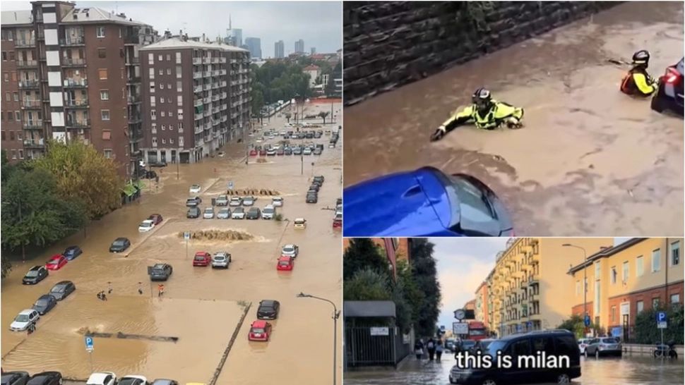 Oraș întreg scufundat după o furtună agresivă. Vremea face ravagii în Italia