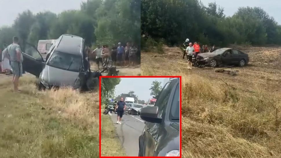  Accident grav cu opt persoane implicate, între care și copii, în Ialomița. A fost activat Planul Roșu de Intervenție - VIDEO