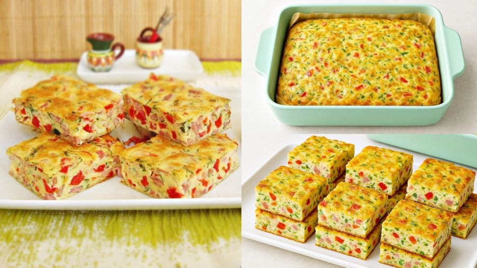 Budincă aperitiv cu șuncă și ardei. Rețeta simplă și delicioasă, gata în doar câteva minute 