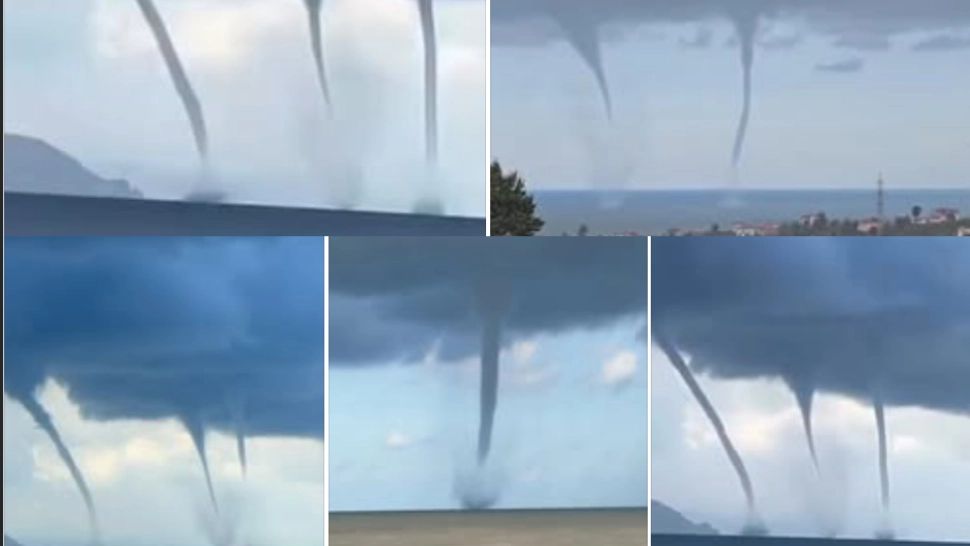 Fenomen spectaculoas pe litoralul Mării Negre. Mai multe tornade au stârnit panică în rândul localnililor -FOTO