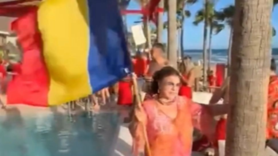 Irina Loghin ridică tricolorul pe insula bogaților. Imagini inedite - VIDEO