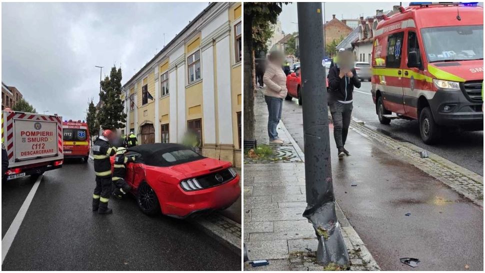 Accident în Cluj-Napoca. Copil de 12 ani, rănit grav după ce a fost lovit de o mașină care a intrat pe contrasens și a plonjat pe trotuar