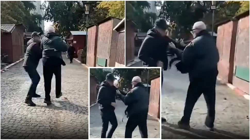 Bătaie la ușa târgului de la Agronomie, un fost consilier local a fost agresat. Cum l-a îmbrâncit administratorul -VIDEO  