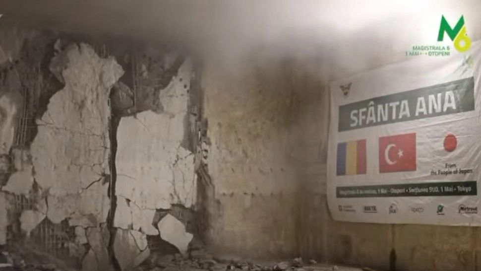 "Cârtița" de la metrou a ieșit la suprafață. Imagini spectaculoase la finalizarea tunelului Tokyo – Aeroportul Băneasa – VIDEO