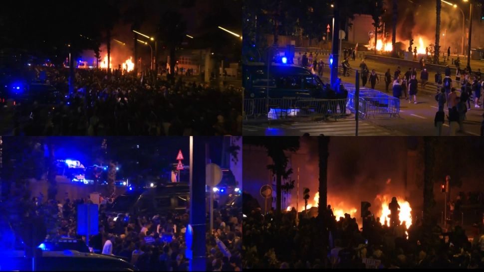 Protest uriaș pro-Palestina în centrul Barcelonei. Confruntări între poliție și manifestanții care au provocat un incendiu major 