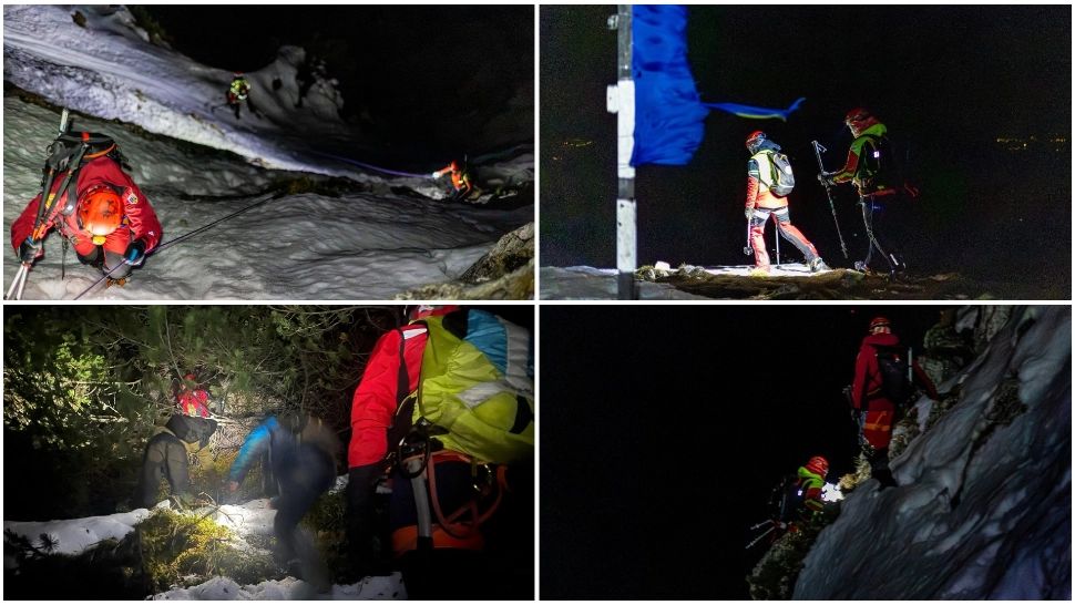 Intervenție periculoasă în Munții Piatra Craiului. Doi turiști au fost salvați la limită de salvamontiști 