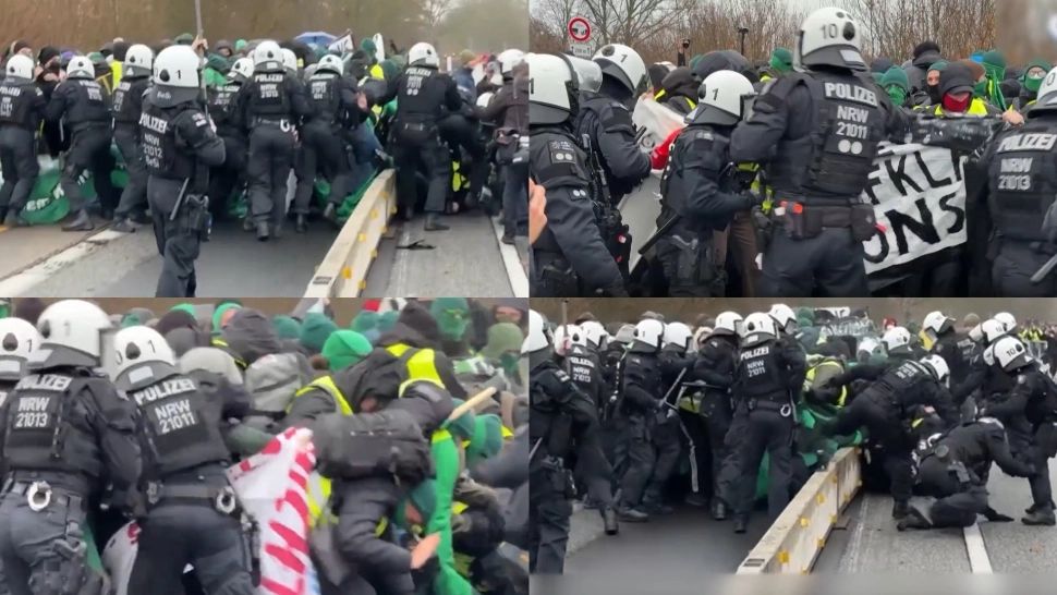 Proteste violente în Germania. Sute de oameni s-au îmbrâncit cu jandarmii -VIDEO