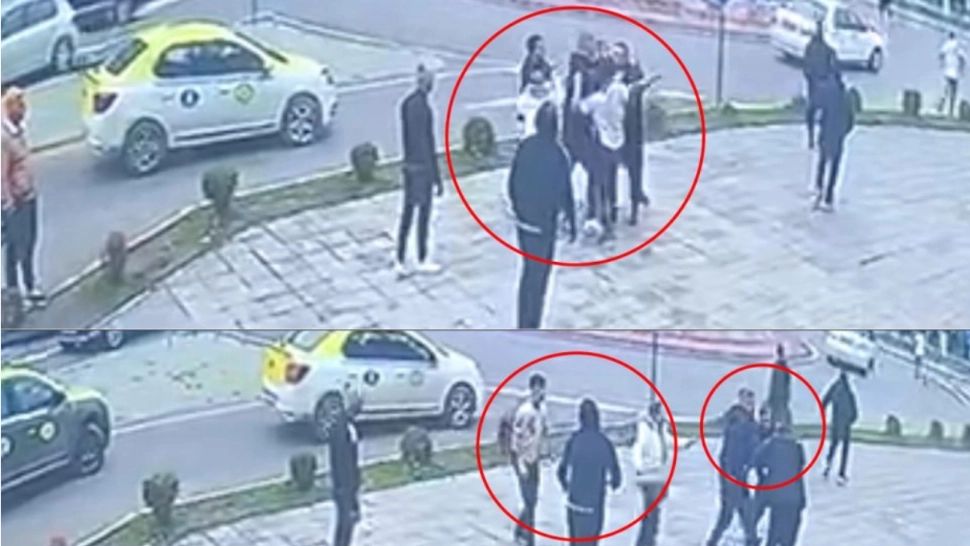 Bătaie cu săbii și topoare în fața unei săli de păcănele din Iași. Scene șocante în plină stradă – VIDEO