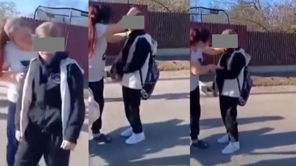 Elevă amenințată și atacată în stradă de o femeie: totul a fost filmat. Nimeni nu a intervenit
