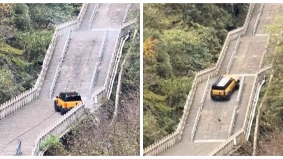 O cascadorie de promovare s-a transformat în dezastru: o companie auto chineză a avariat un monument celebru 