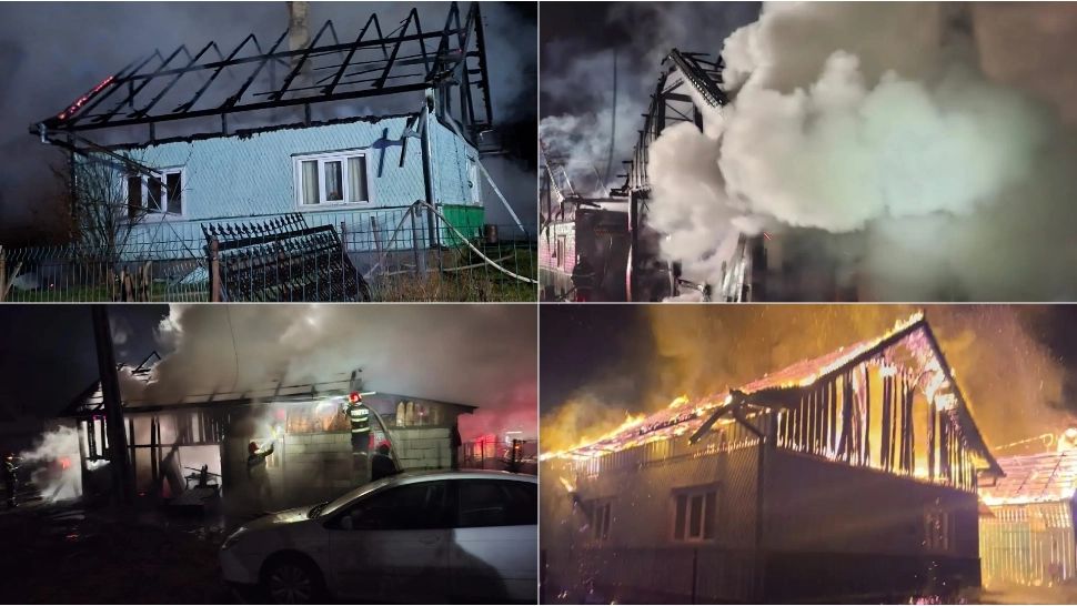 Incendiu de proporții în județul Suceava. O gospodărie a fost făcută scrum, prejudiciu estimat la 400.000 de lei