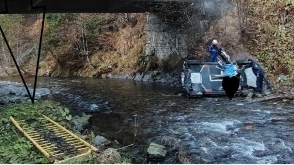 Accident spectaculos. Mașină de concurs în râu, la „Raliul Argeșului” – echipajul salvat la timp VIDEO