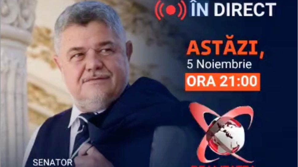 Ninel Peia, invitat special diseară la Realitatea Plus