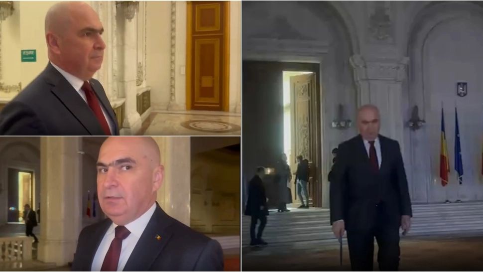 Bolojan fuge din nou de jurnaliști pe holurile Parlamentului. Tăcere absolută, mesajul premierului de sărbători -VIDEO 