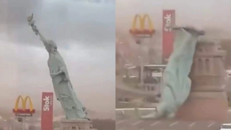 Statuia Libertății a căzut din cauza viscolului. Vreme extremă în Brazilia