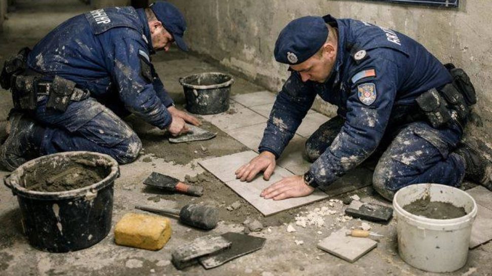 Umilință în numele austerității lui Bolojan. Jandarmi dintr-o unitate de elită au ajuns să pună gresie în interiorul sediului. Reacția conducerii: „A fost voluntariat”