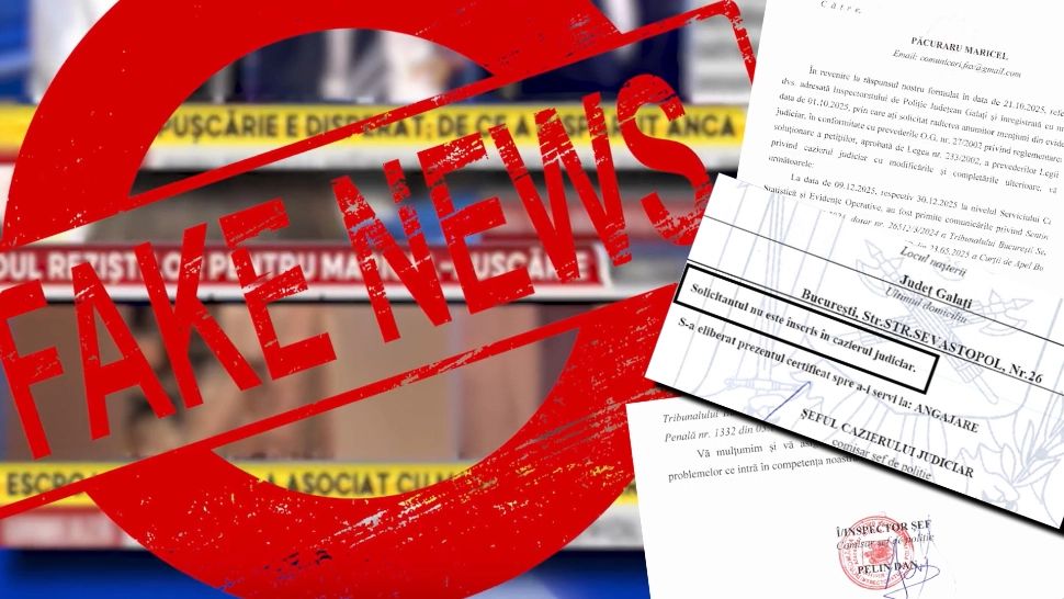 Documentul care arată negru pe alb achitarea lui Maricel Păcuraru. Cerem CNA să oprească atacurile asupra patronului Realitatea PLUS