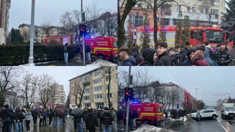 Miros puternic de gaz la un liceu din Baia Mare. Peste 300 de persoane au fost evacuate 