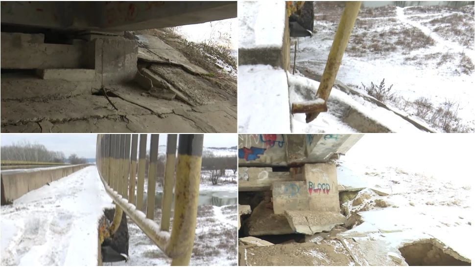 Pod de peste un milion de euro stă să cadă. Localnicii sunt disperați -FOTO/VIDEO 