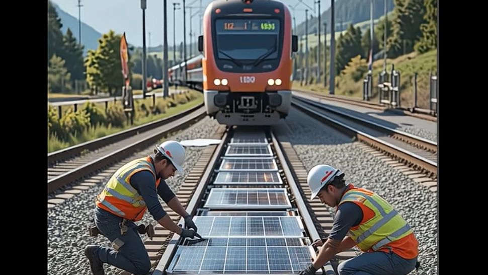 Țara europeană care transformă căile ferate în centrale solare. Energia este produsă între șinele trenurilor