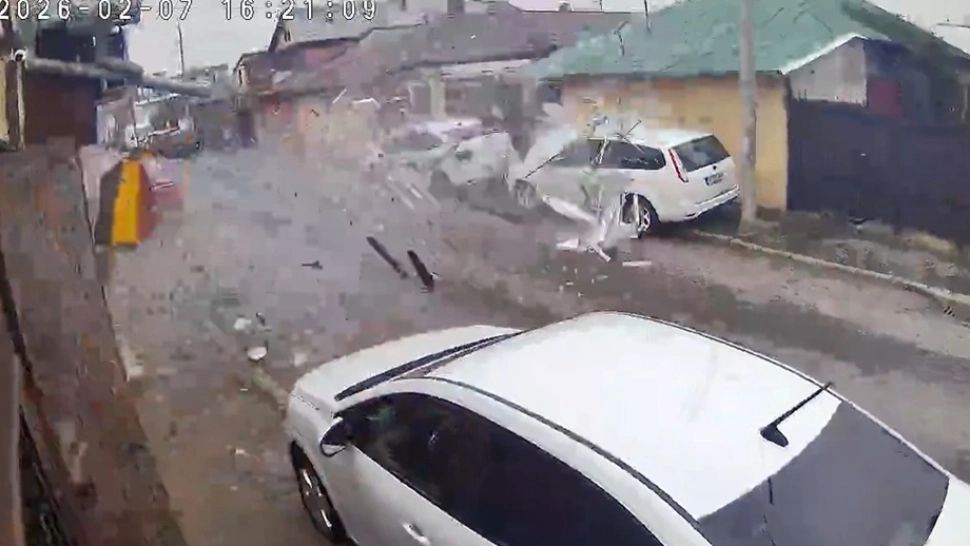 EXCLUSIV: Momentul EXPLOZIEI din Capitală: imagini șocante VIDEO