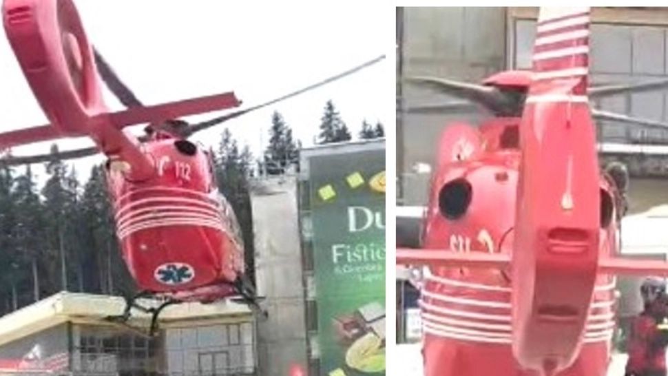 Accident pe pârtia din Voineasa: tânără rănită la cap, preluată cu elicopterul SMURD