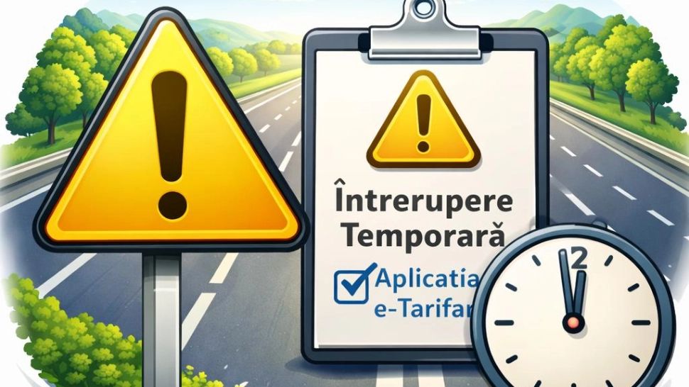 CNAIR: Întrerupere temporară a aplicației e-Tarifare pentru lucrări de mentenanță