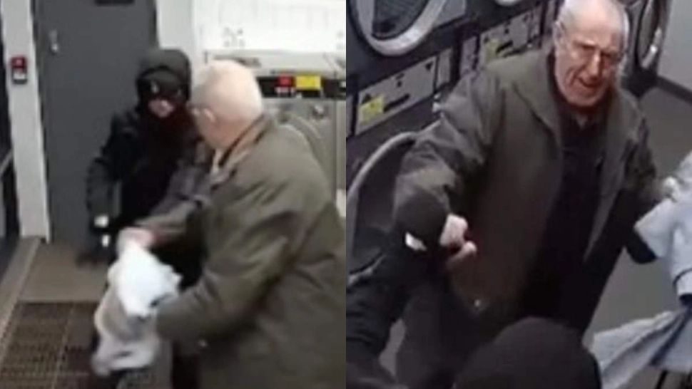 Imagini virale dintr-o spălătorie: un octogenar a pus pe fugă un hoț cu o pereche de blugi