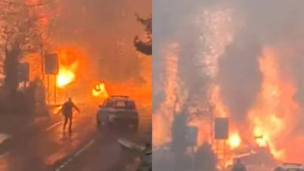 Explozie șocantă în Italia: un camion cu butelii de oxigen a luat foc pe șosea