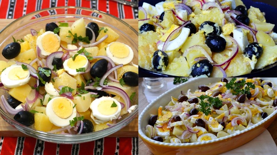 Salată orientală cu ou, măsline și ceapă. Rețeta ideală pe care trebuie să o încerci în Săptămâna Albă 