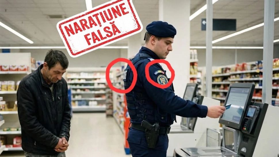 Un FAKE NEWS cu jandarmul care „iartă hoțul sărac”, demontat de Jandarmeria Română. Cum au fost păcăliți internauții