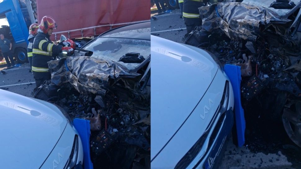 Trafic blocat pe DN1, în județul Bihor. Patru persoane, rănite într-un accident în care au fost implicate trei autoturisme și un TIR