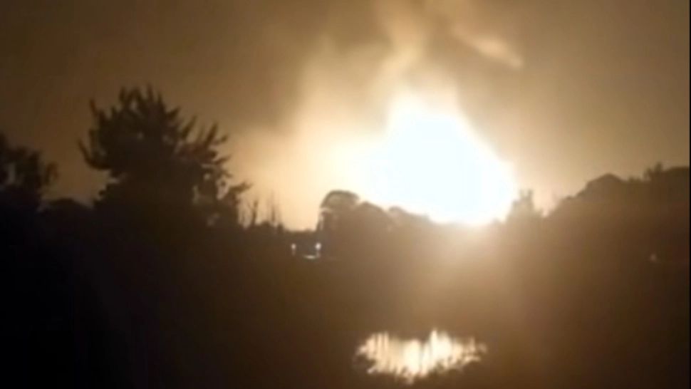 Noi imagini cu drona care s-a prăbușit în Tulcea. Flăcările puteau fi observate de la zeci de kilometri distanță -VIDEO/FOTO