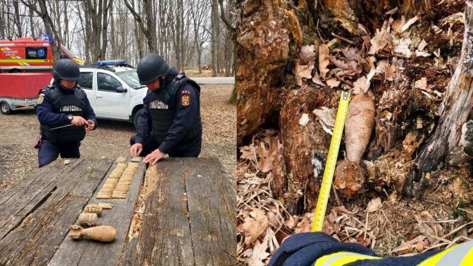 Alertă în județul Covasna. O bombă de aruncător, grenade și cartușe găsite în zona Șugaș Băi