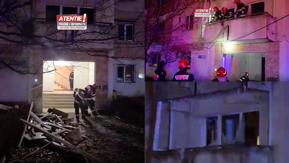 Explozie puternică într-un bloc din Călărași. 17 persoane au fost evacuate, iar trei au ajuns la spital -VIDEO