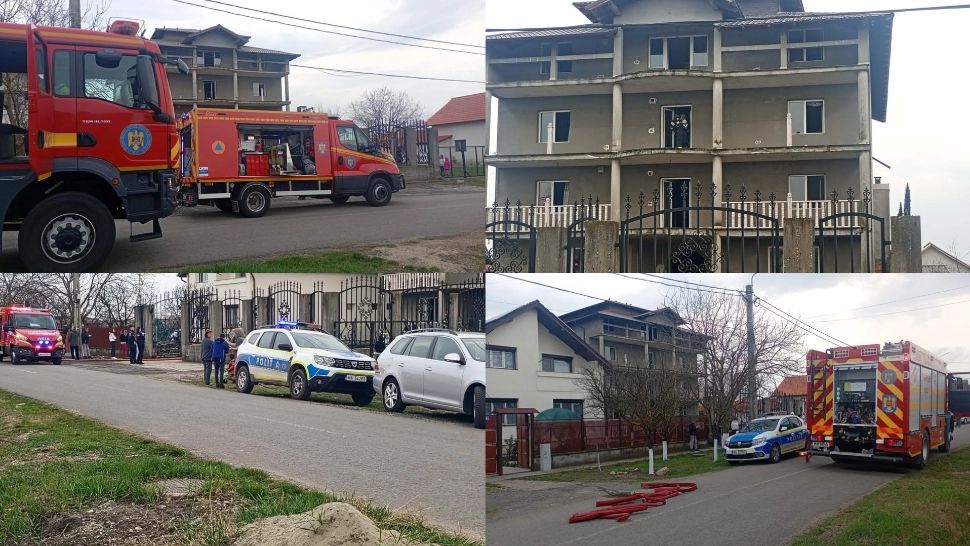 Explozie urmată de incendiu într-o gospodărie din judeţul Timiş. Un adolescent de 16 ani a fost rănit