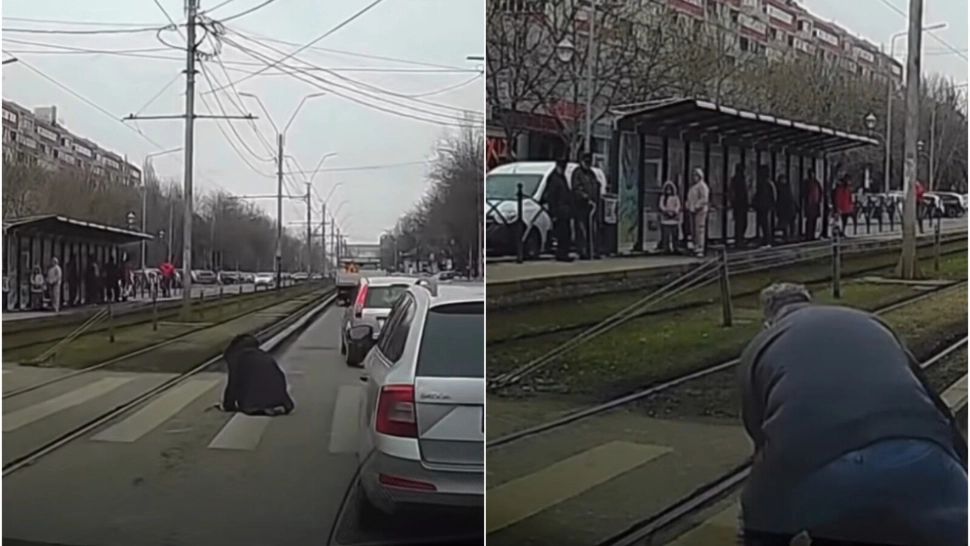 Oamenii nu mai empatizează. Indiferență pe trecerea de pietoni din Sectorul 4: o persoană căzută a fost ignorată de zeci de trecători