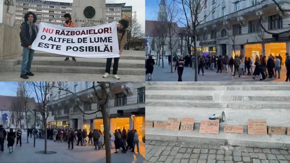 Protest față de războiul din Orientul Mijlociu. Zeci de români au ieșit în stadă-VIDEO