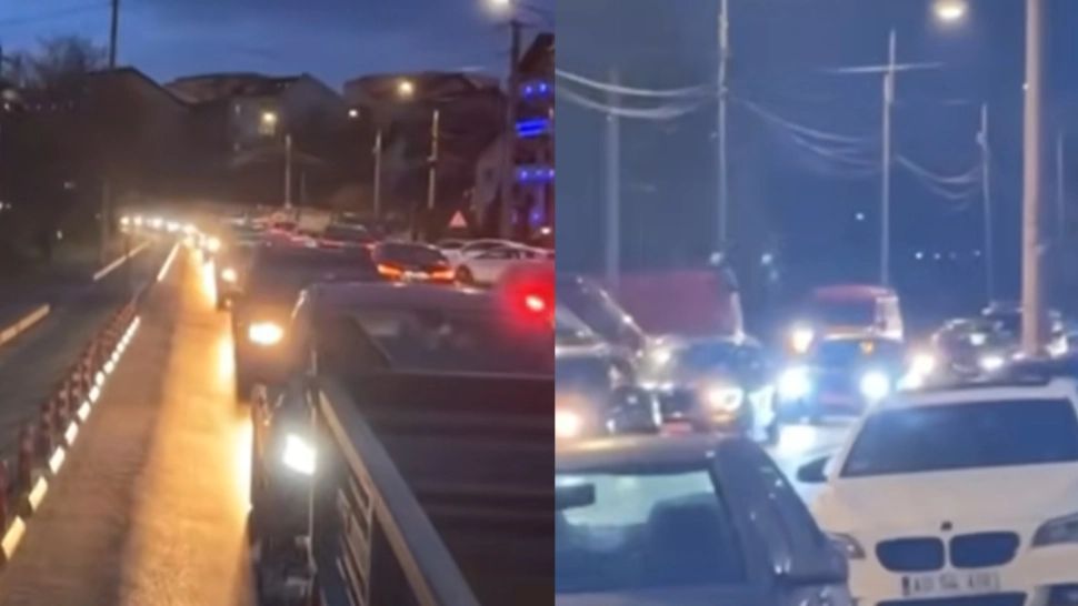 Revoltă pe roți. Șoferii din Pitești protestează în coloană împotriva scumpirilor care nu se mai opresc - VIDEO